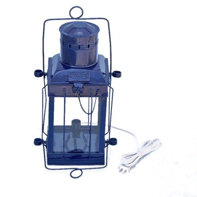 Cargo Electric Lamp Size: 18" H x 9.5" W x 7.5" D, Finish: Dark Blue