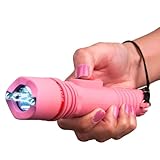 Guard Dog Security 6500000-volt Flashlight Stun Gun with 4 Prongs and 2 Sparks, Pink