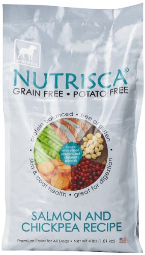 Dogswell Nutrisca Dog Food, Salmon and Chickpea, 4-Pound Package