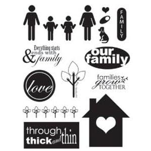 Stampology Clear Stamps Full Sheet - Family