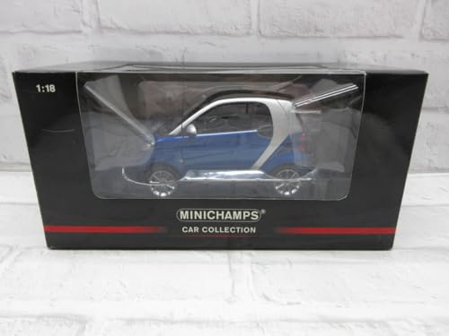 Minicar 1/18 Minichamps Smart Fortwo Coupe 2007 Blue/Silver Model