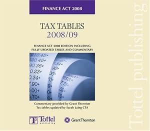 Tax Tables Finance Act 2008 by Sarah Laing