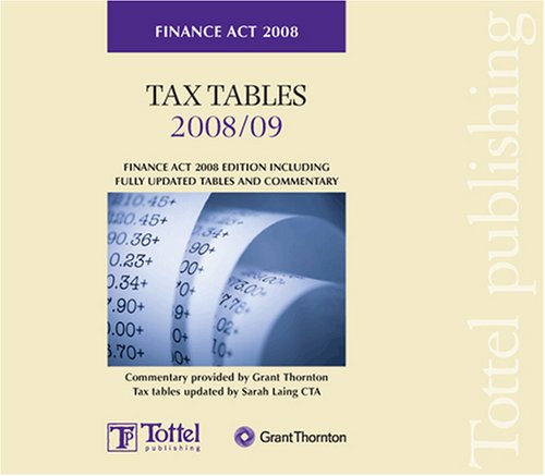 Tax Tables Finance Act 2008 by Sarah Laing