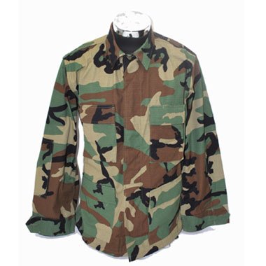 US ウッドランド BDU ジャケット リップストップ W-001 (M-R, ウッドランド)