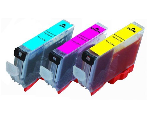6-Pack Non-OEM Ink w/ Chip for CLI-221 Canon Pixma Canon iP3600 iP4600 iP4700 MP560 MP620 MP640 MX860 MP980-C/M/Y