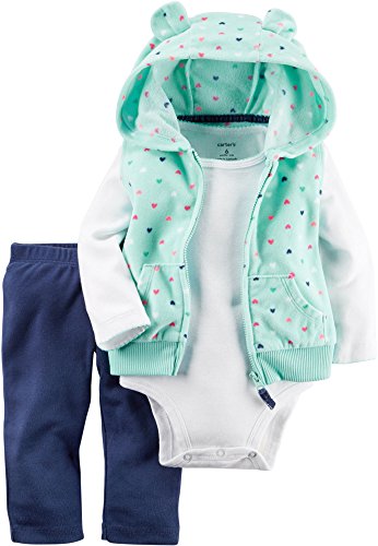 Carter's 3 Piece Heart Print Vest Set (Baby)