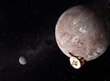 Artist's Concept of the New Horizons Spacecraft Flying past Pluto and Charon. - 36"W x 26"H - Peel and Stick Wall Decal by Wallmonkeys