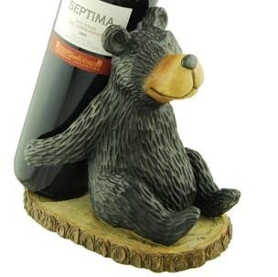 

Woodi Bear Wine Bottle Holder, Free Standing Rack, 7.5-inch