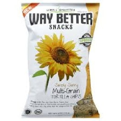Way Better Snacks Simply Sunny Multi Grain Tortilla Chips, 5.5 Ounce -- 12 per case.