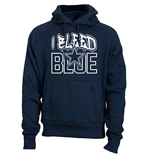 Tainted Apparel Dallas Fans. I Bleed Blue Men's Hoodie Sweatshirt