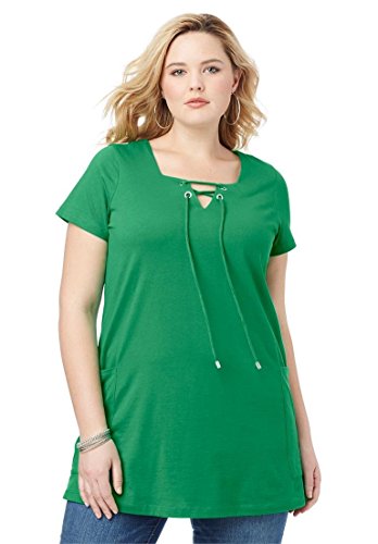 Roamans Women's Plus Size Deep Pocket Tunic