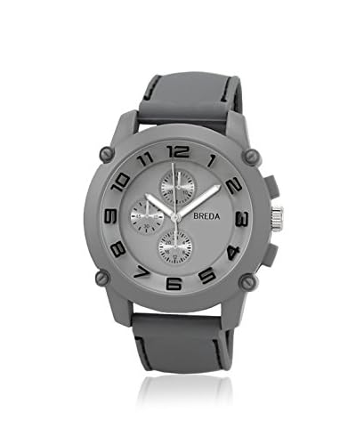 breda mens 8135-grey colton gray bezel black accented watch