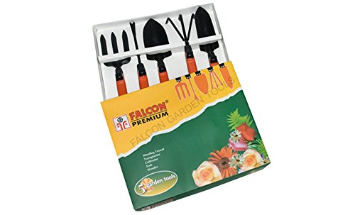 Falcon FGTB-95/5 Steel Garden Tool Set (Multicolour, 5-Pieces)