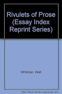 Rivulets of Prose (Essay Index Reprint Series)