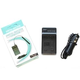 AC+CAR Battery Charger for Sony NP-FV50 NP-FP50 NP-FH70