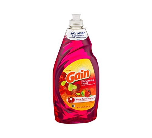 Gain Ultra Dishwashing Liquid, Apple Berry Twist - 24 Fl. Oz.