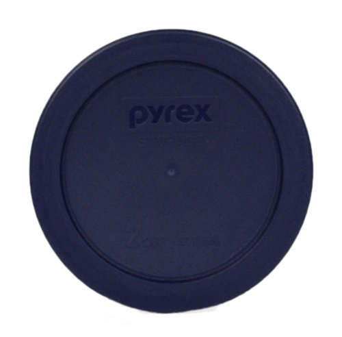 Pyrex Blue 3 Cup Round Storage Cover #7401-PC for Glass Bowls 2-Pack