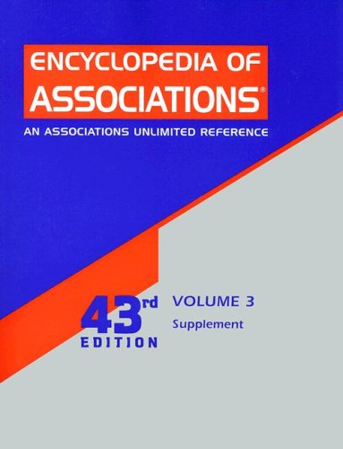Encyclopedia of Associations: Supplement by Gale Cengage Learning