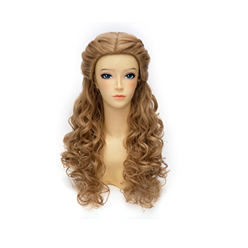Cinderella Live Action Movie Princess Cosplay Costume Wig Women Curly Braid Hair