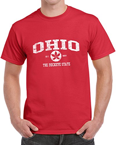Ohio State Buckeye USA American Cool Athletic Wear USA Novelty T-Shirt Tee