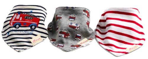 Lace Kenzola 3-pc Soft & Comfortable Baby Drooler Bibs Scarf Set for Girls & for Boys Bus