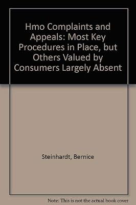 Hmo Complaints and Appeals: Most Key Procedures in Place, but Others Valued by Consumers Largely Absent
