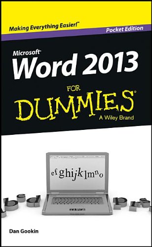 Word 2013 For Dummies (For Dummies (Computer/Tech)) by Dan Gookin