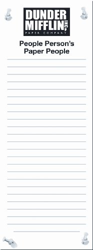 Dunder Mifflin (The Office) Paper People Note Pad Jotter Pad, 3 1/8