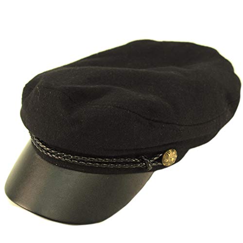 Algopix Similar Product 8 - Mens Wool Faux Leather Greek Fisherman
