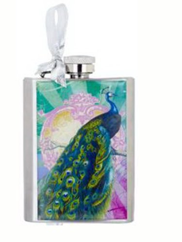 Algopix Similar Product 4 - Colorful Peacock Travel Flask by Ganz
