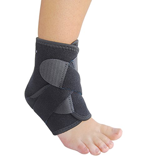 EzyFit Ankle Support Brace, Fully Adjustable Open Heel, Wrap Around Stabilizer Straps For Maximum Support - Strong Velcro with Flexible Neoprene for Greatest Comfort - 3 Sizes