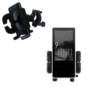 Bike Handlebar Holder Mount System for the Cowon iAudio 10 / i10 - Gomadic Brand