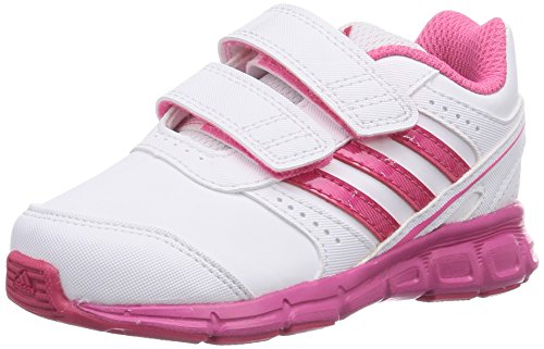 Adidas Hyperfast Cf - Zapatillas de deporte para bebé, color ftwr white/vivid berry/semi solar pink, talla 25
