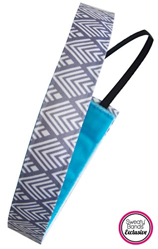 Sweaty Bands Fitness Headband - Deco Diamonds (Grey 1
