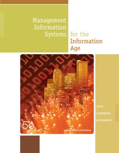 Management Information Systems for the Information Age by Stephen Haag