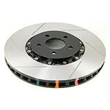 DBA DBA52124BLKSL 5000 Series Black Hat Slotted Front Vented Fully Assembled Left-Hand Disc Brake Rotor – 2 Piece