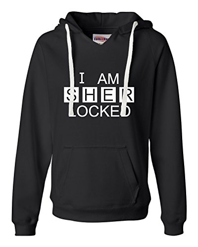Womens I Am Sherlocked Sherlock Holmes Inspired Deluxe Soft Fashion Hooded Sweatshirt Hoodie