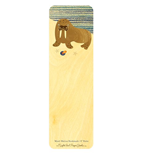 Algopix Similar Product 9 - Wyatt Walrus Wood BookmarkRuler by