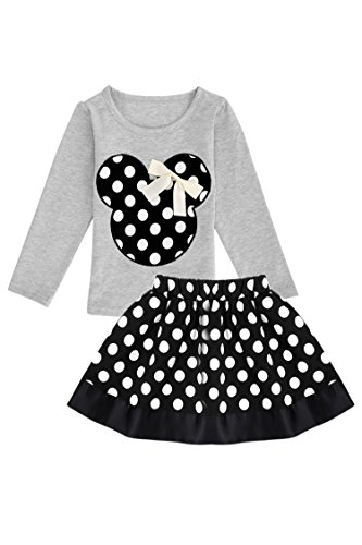 Zeagoo Baby Girls Kids T-shirt + Skirt Casual Clothes Sets Suit Outfits Age 3-11