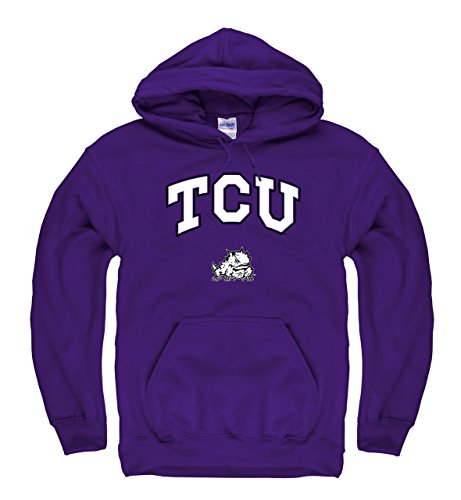 TCU Horned Frogs Adult Arch and Logo Hooded Sweatshirt - Purple