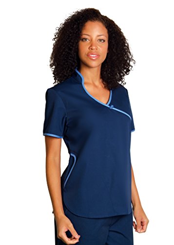 Adar Universal Asian Style Contrast Trim Top (Available in 22 Solid Colors)
