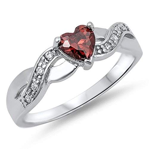 CHOOSE YOUR COLOR Sterling Silver Infinity Knot Heart Promise Ring CYBER MONDAY SALE 2016