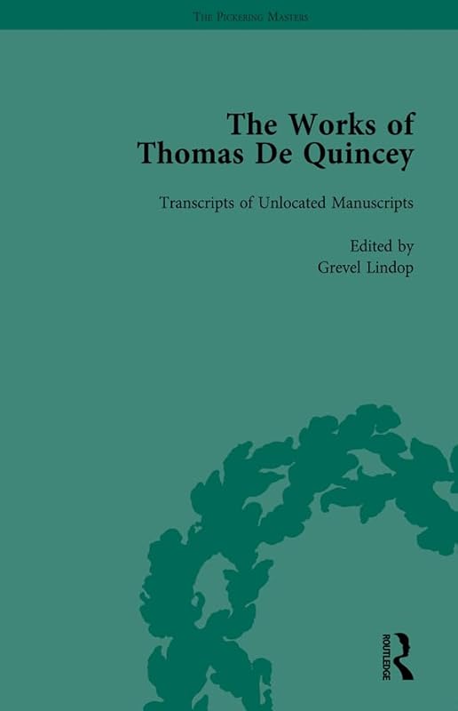 The Works of Thomas De Quincey, Part III vol 21: Transcripts of Unlocated Manuscripts, Index by Grevel Lindop