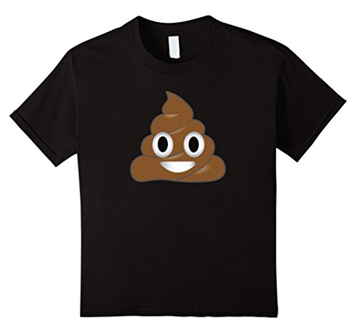 Kids Emoji Poop Shirt ~ Novelty Funny t-shirt for Men Women Kids 12 Black