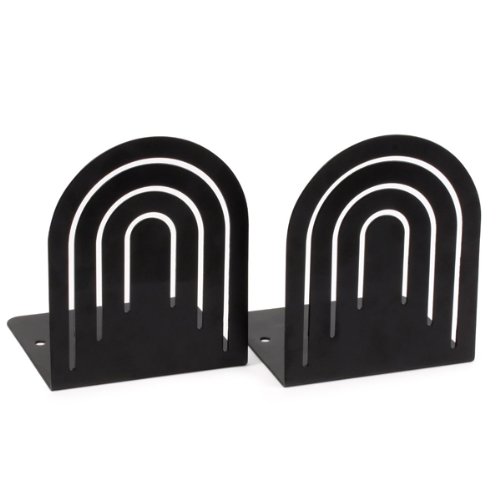 Spectrum Diversified 10710 Arch Bookends, Large, Black