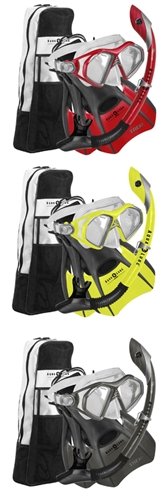 Aqua Lung Admiral Mask Fin Dry Snorkel Set with Snorkeling Gear Bag