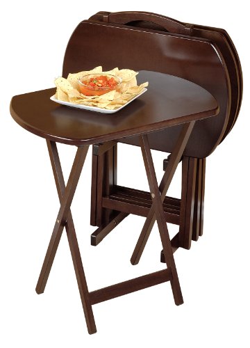 5pc oversize oblong tv table includes 4 tables and stand