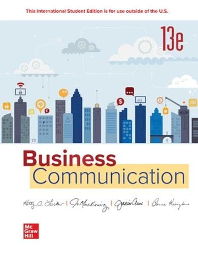 ISE Business and Administrative Communication by Kitty O. Locker
