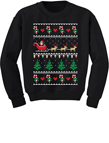 Flying Santa Ugly Christmas Sweater Cute Xmas Toddler/Kids Sweatshirts