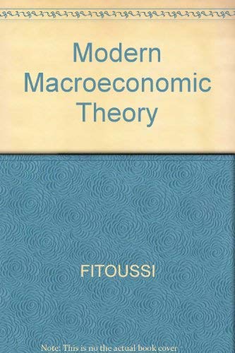 Modern macroeconomic theory by European University Institute